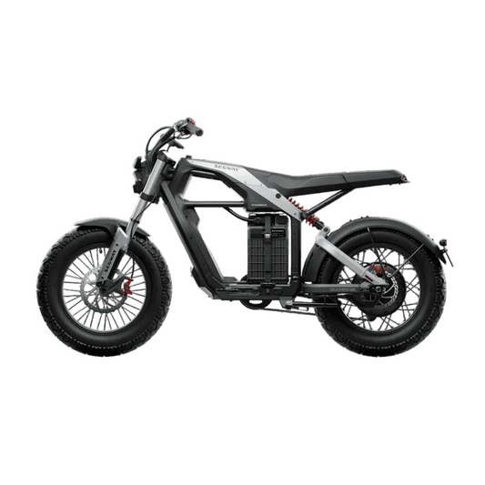 Black electric bike on a transparent background