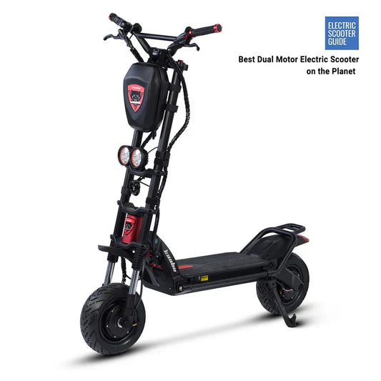 Kaabo Warrior 11 Pro+ Electric Scooter with dual motors on a white background, featuring 'Electric Scooter Guide' badge.