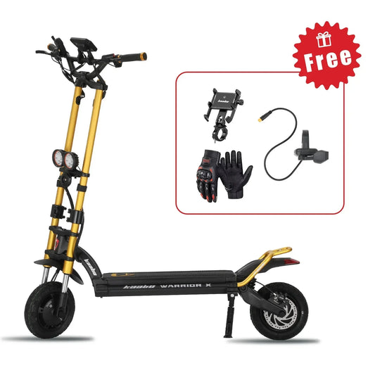 Kaabo Warrior X Max Electric Scooter with accessories on a white background